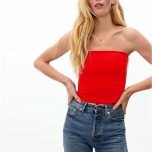 Everlane red tube top Medium